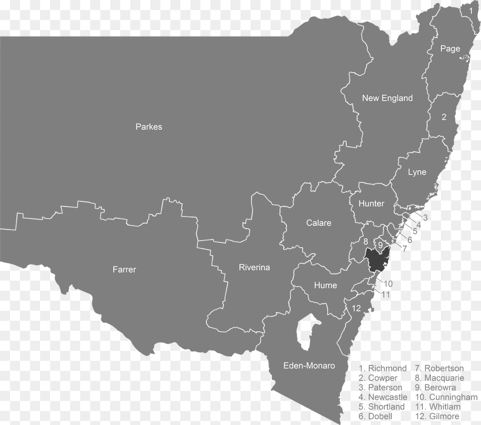 Fileaustralian Electoral Divisions Of New South Wales 2016 New South Wales Divisions, Chart, Map, Plot, Atlas Free Transparent Png