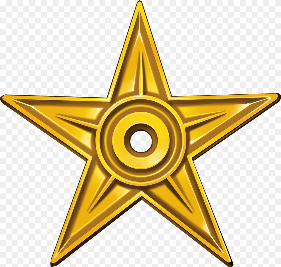 Filebarnstar Of Diligence Hirespng Wikimedia Commons Ten Years Logo, Gold, Symbol, Star Symbol, Cross Free Png