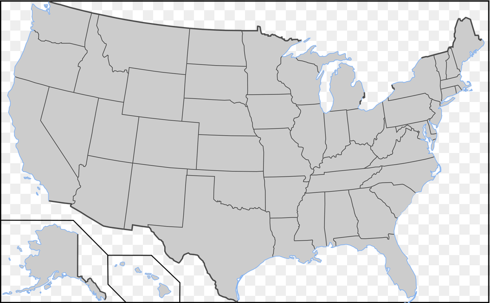 Fileblank Us Map With Borderssvg Wikimedia Commons United States In Winter, Chart, Plot, Atlas, Diagram Free Png