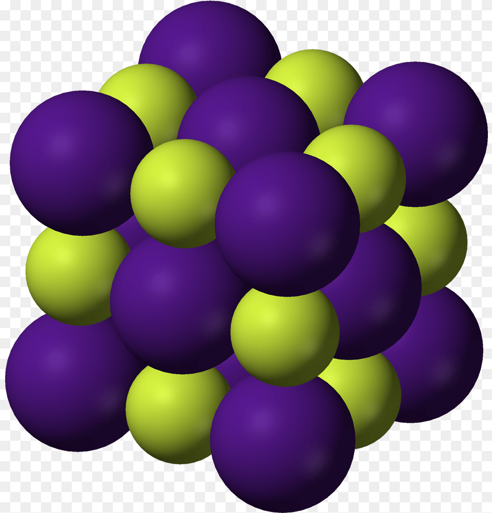 Filecaesium Fluorideunitcell3dionicpng Wikipedia Potassium Fluoride Crystal Structure, Food, Fruit, Grapes, Plant Free Png Download