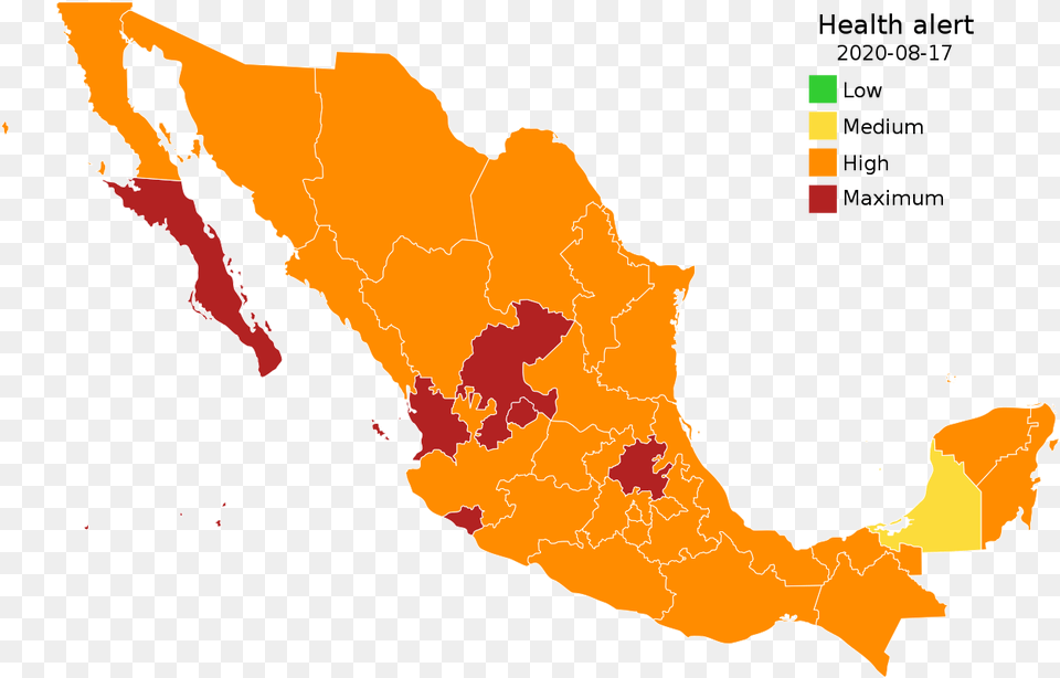 Filecovid 19 Outbreak In Mexico Traffic Lightsvg Wikipedia Gay Marriage Mexico, Chart, Plot, Map, Land Png