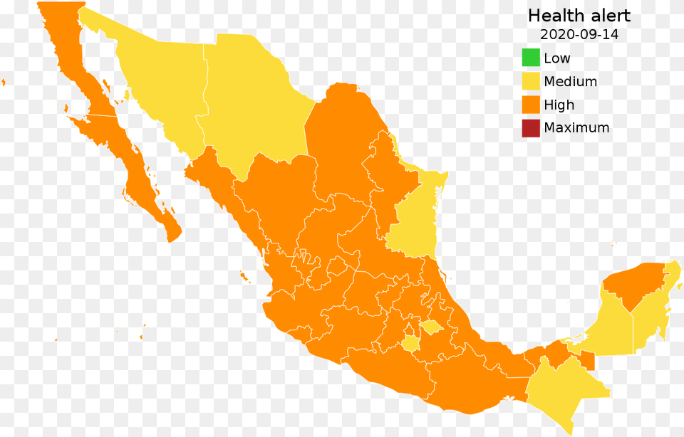 Filecovid 19 Outbreak In Mexico Traffic Lightsvg Wikipedia Resultados Elecciones 2018 Mexico, Chart, Plot, Map, Atlas Free Transparent Png
