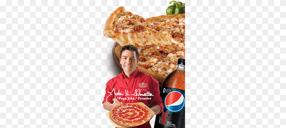 Filed Papa John39s Pizza, Advertisement, Food, Adult, Male Free Png Download