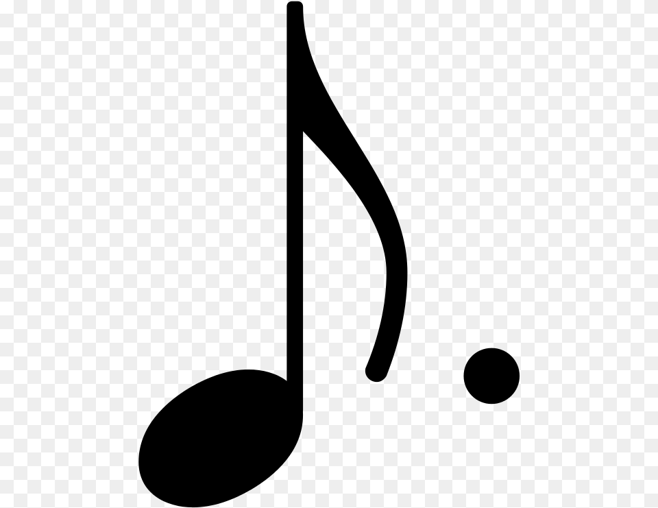 Filedotted Eighth Note Stem Up Dotted Eighth Note Symbol, Gray Free Png Download