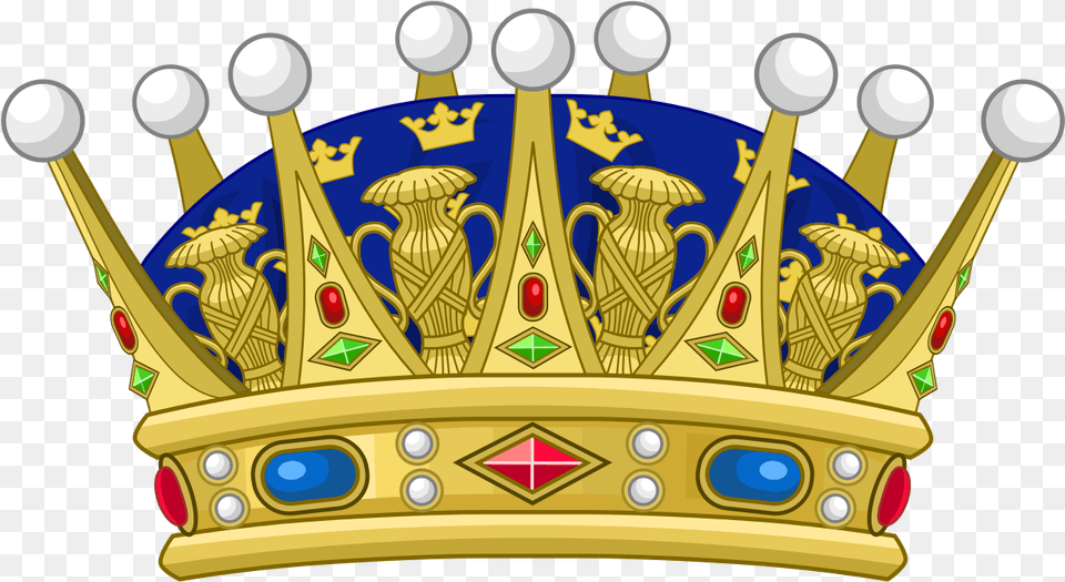 Fileducal Crown Of Sweden Strhlsvg Wikimedia Commons Prince Crown, Accessories, Jewelry, Bulldozer, Machine Free Transparent Png