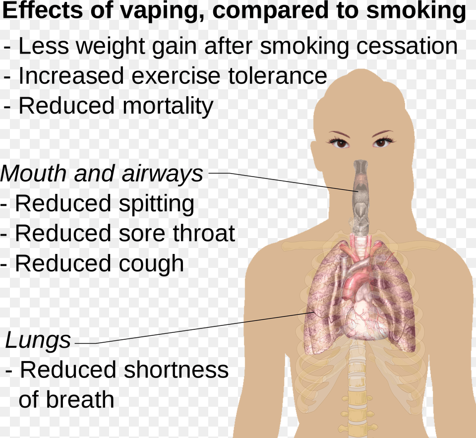 Fileeffects Of Vaping Compared To Smoking Rasterpng Effects Of E Cigarettes, Body Part, Face, Head, Neck Png Image