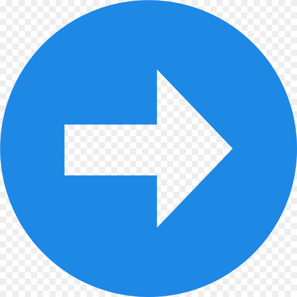 Fileeo Circle Blue Arrow Rightsvg Wikimedia Commons Right Blue Arrow Icon, Sign, Symbol, Disk Png Image