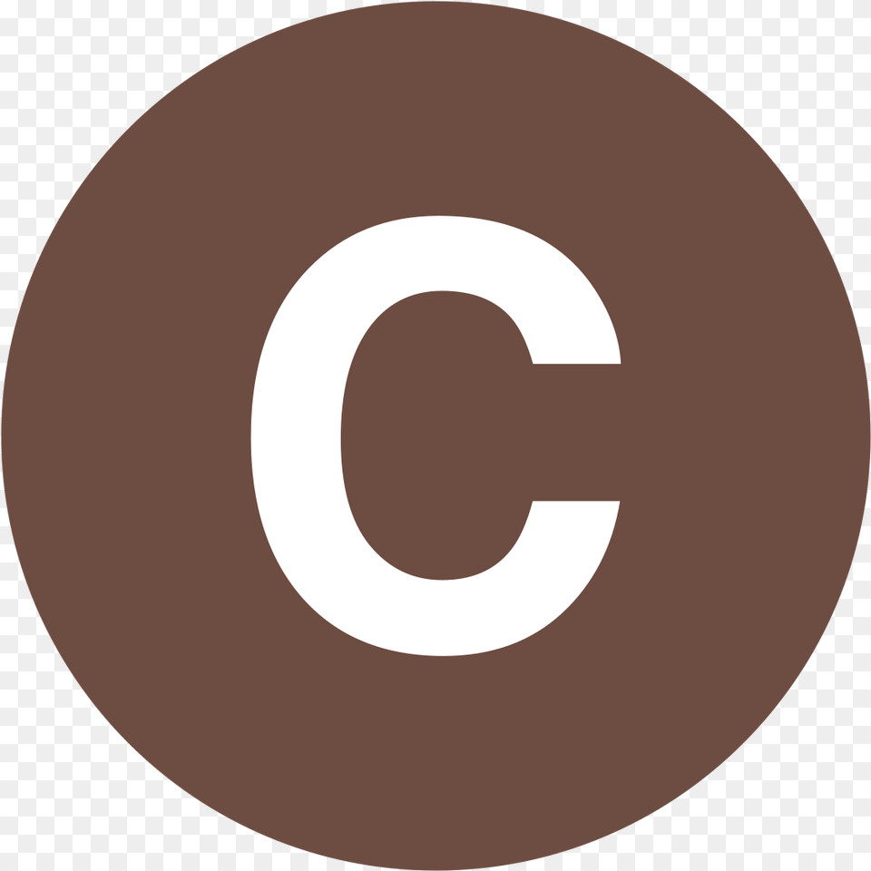 Fileeo Circle Brown White Letter Csvg Wikimedia Commons Light Blue Letter C, Number, Symbol, Text, Disk Free Png
