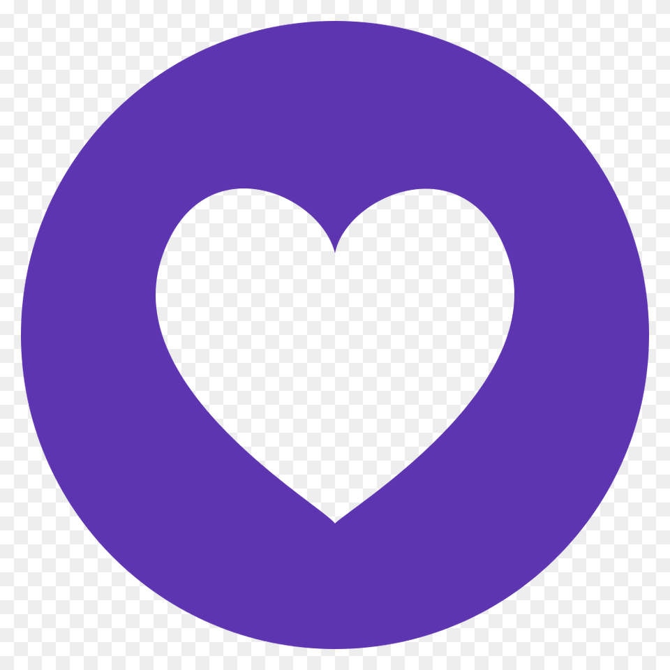 Fileeo Circle Deep Purple Heartsvg Wikimedia Commons White Heart In Pink Circle, Logo, Symbol, Astronomy, Moon Png Image
