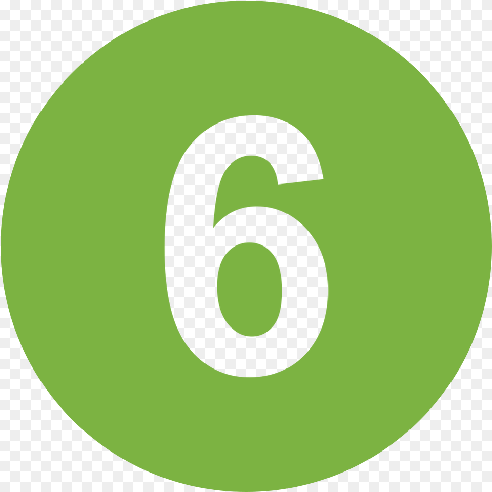 Fileeo Circle Light Green Number6svg Wikimedia Commons Solid, Number, Symbol, Text, Disk Free Png Download