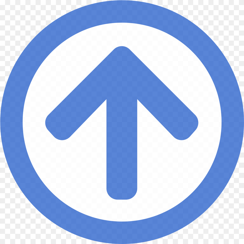 Filefont Awesome 5 Regular Arrow Circleup Bluesvg Icon, Sign, Symbol, Road Sign, Disk Free Png Download