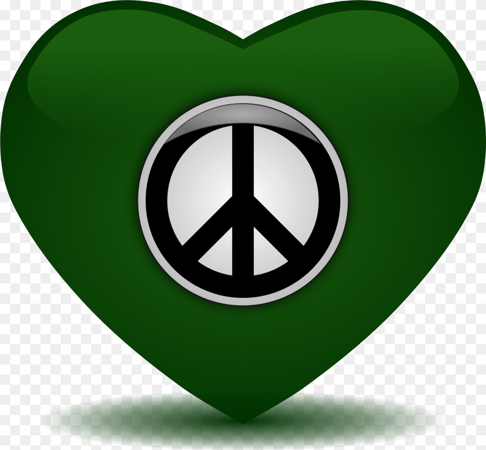Filegreen Peace Heartsvg Wikimedia Commons Peace Symbols, Symbol, Green Png Image