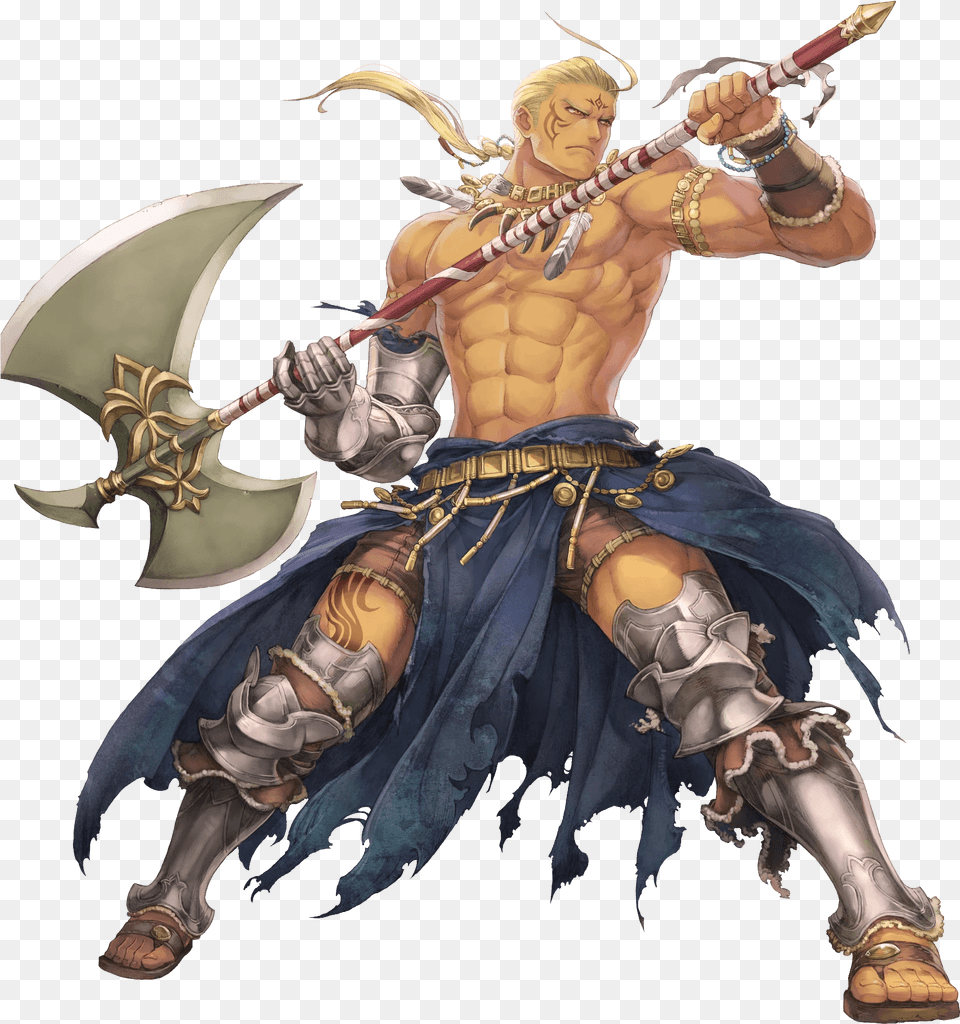 Filehawkeye Desert Guardian Btlfacewebp Fire Emblem Fire Emblem Heroes Axe, Person, Weapon, Face, Head Free Transparent Png