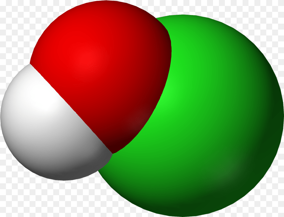 Filehypochlorous Acid3dvdwpng Wikipedia Hypochlorous Acid, Sphere, Astronomy, Moon, Nature Free Png Download