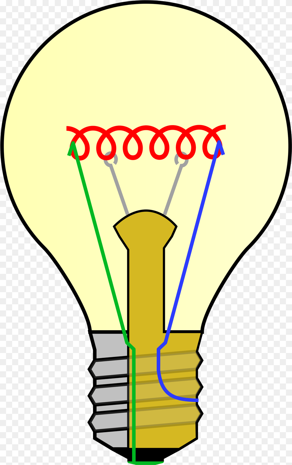 Fileincandescent Light Bulb No Labelssvg Wikimedia Commons Incandescent Light Bulb Diagram, Lightbulb, Dynamite, Weapon Png