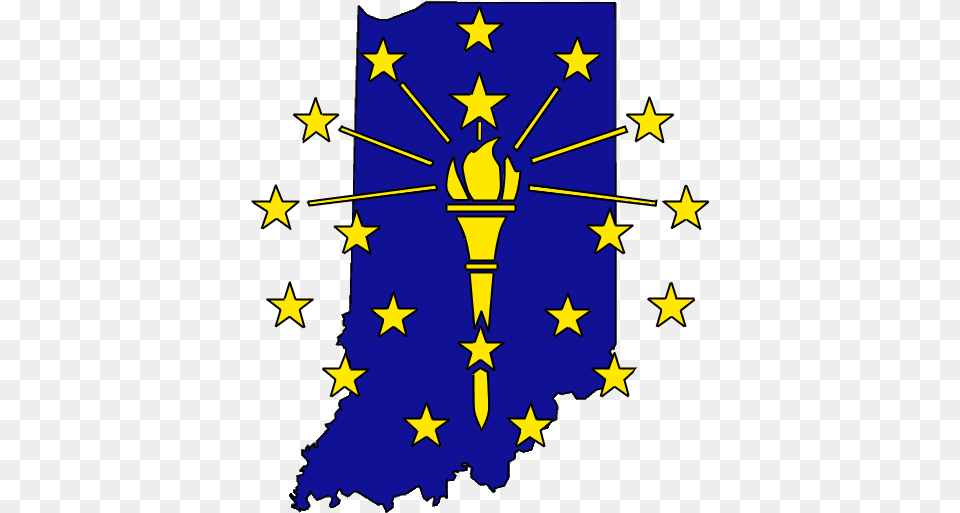 Fileindiana With Torch Star Logopng Wikimedia Commons Indiana State Flag, Light, Symbol Free Transparent Png