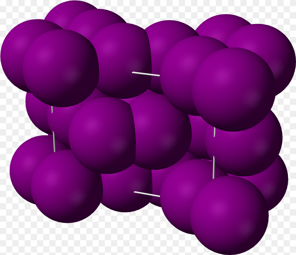 Fileiodine Unitcell3dvdwpng Wikipedia Iodine Structure, Food, Fruit, Grapes, Plant Free Png Download