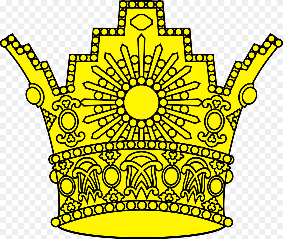 Filekingdom Of Iran Pahlavi Golden Crownsvg Wikimedia Iranian Crown Vector, Accessories, Jewelry Free Png Download