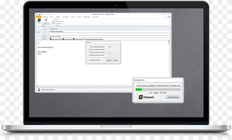 Filemail Outlook Addin Filemail, Computer, Electronics, Laptop, Pc Png
