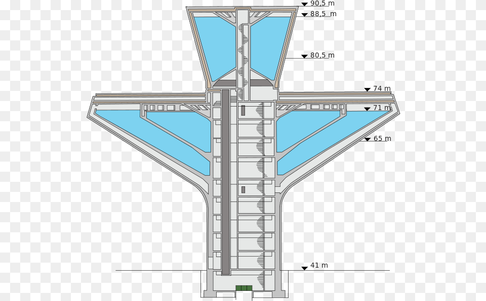 Filemyllypuro Water Tower Cross Sectionsvg Wikimedia Commons Water Tower Cross Section, Symbol, Cad Diagram, Diagram Png Image