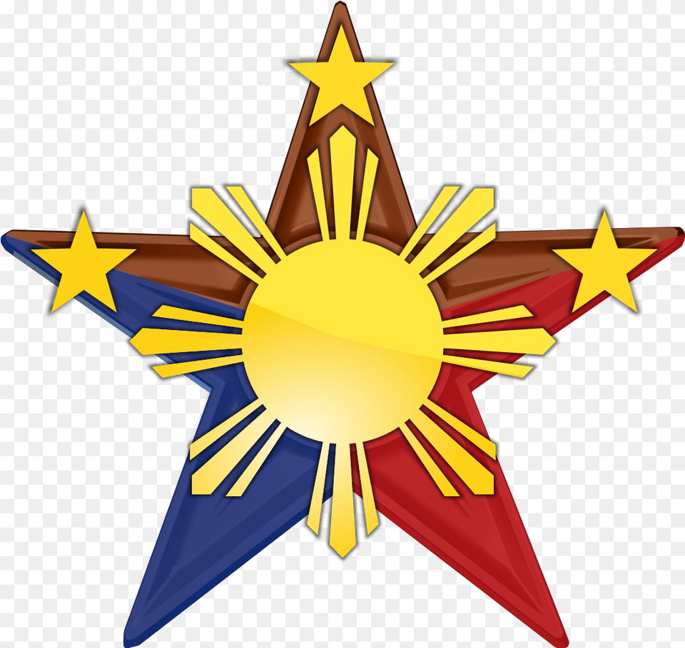 Filephilippine Barnstar Hires Vectorsvg Wikimedia Commons Vector 3 Star And A Sun, Star Symbol, Symbol, Cross Png Image