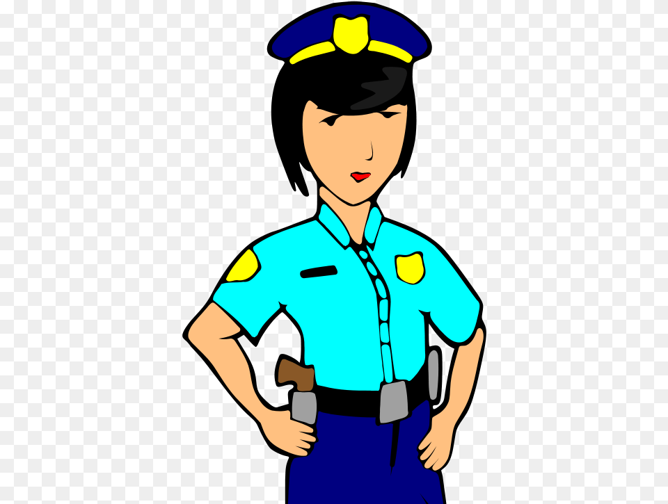 Filepolicewoman Svg Cartoon Police Woman, Captain, Officer, Person, Boy Png