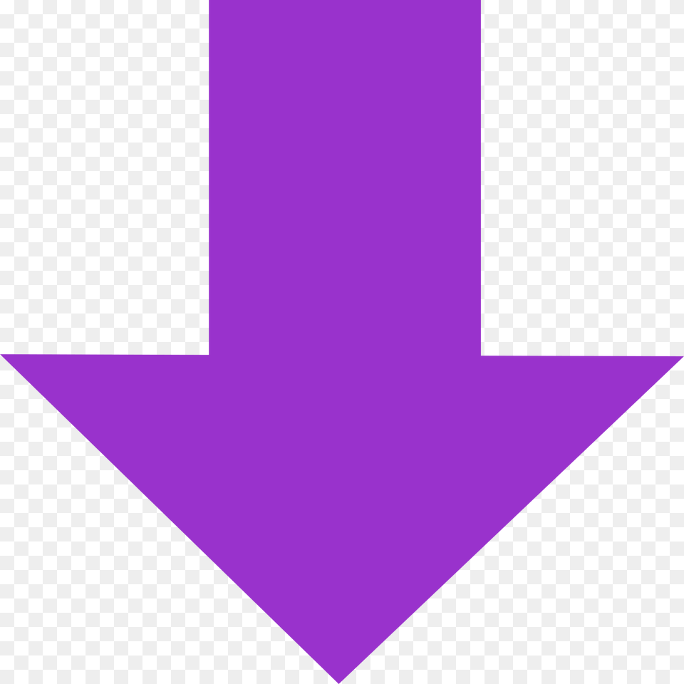 Filepurple Arrow Downsvg Wikipedia Purple Arrow Pointing Down, Symbol, Triangle Png