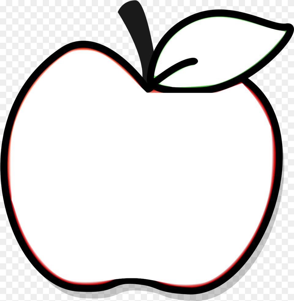 Filered Apple With Leaf 1svg Wikimedia Commons Apple Drawing Transparent, Plant, Produce, Fruit, Food Png Image