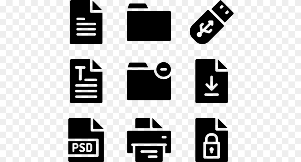 Files And Documents Workplace Icon, Gray Png