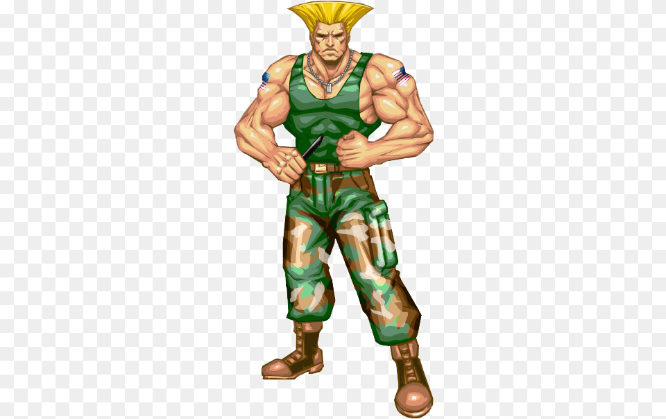 Files Guile Street Fighter, Clothing, Costume, Person, Adult Free Png Download