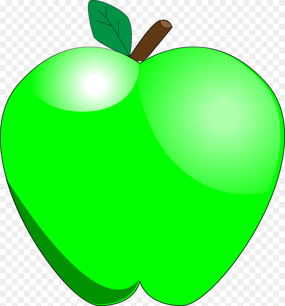 Fileshiny Green Applesvg Wikimedia Commons Green Teacher Apple, Plant, Produce, Fruit, Food Png