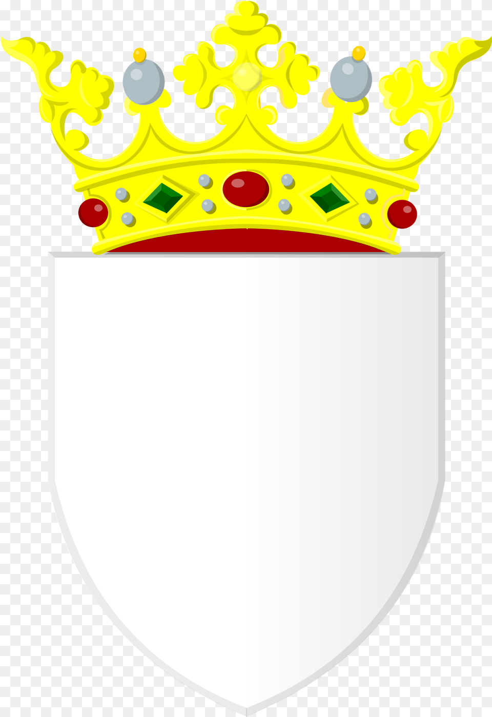 Filesilver Shield With Golden Crown 3svg Wikimedia Commons Silver, Accessories, Jewelry Free Transparent Png
