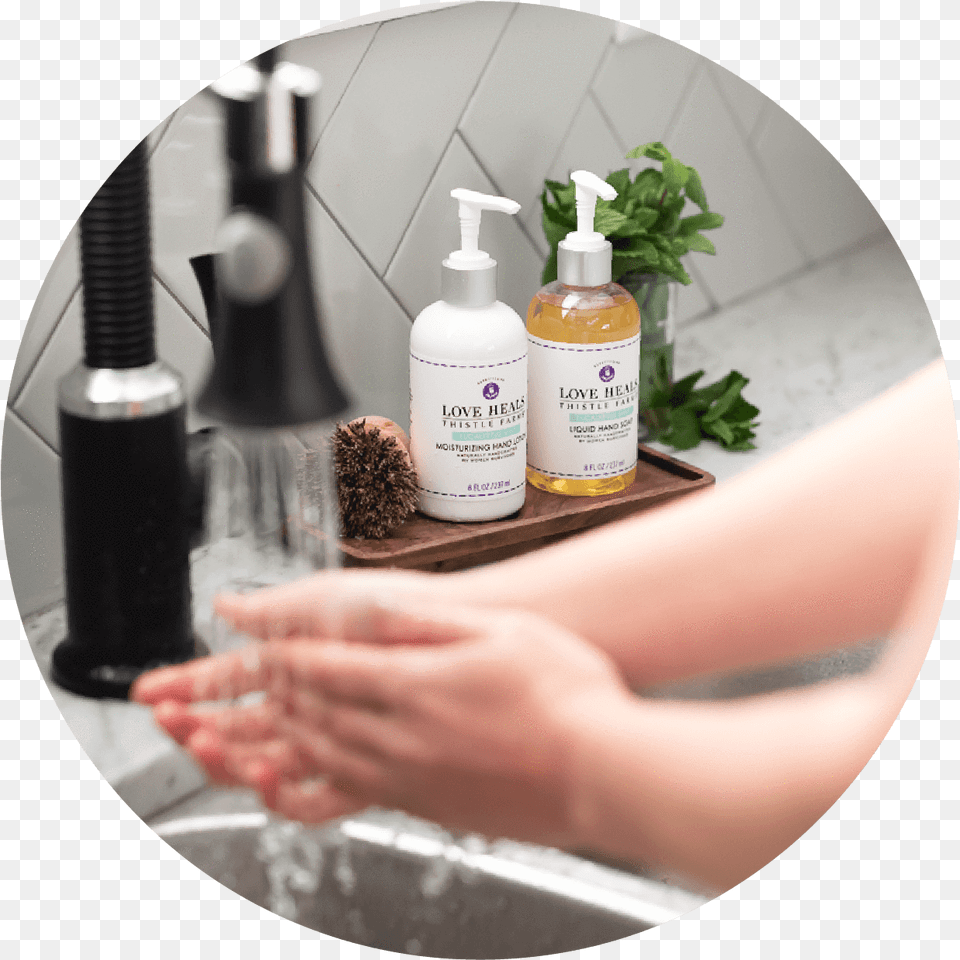 Filesthistle Farms Eucalyptus Mint Hand Soap Nav 2 Hairstyling Product, Bottle, Lotion, Body Part, Person Png Image