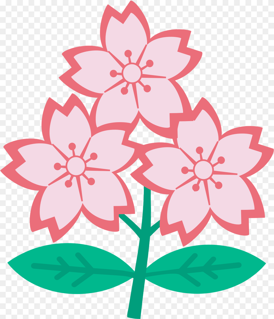 Filetriple Cherry Blossomsvg Wikimedia Commons Cherry Blossom Japan Rugby, Dahlia, Flower, Plant, Pattern Free Png Download