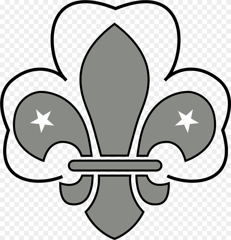 Filewikiproject Scouting Fleur De Lis Greyscale Scout Association Of India, Symbol, Emblem Png Image