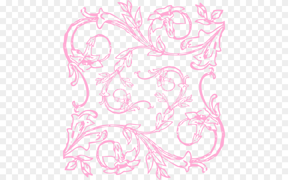 Filigree Floral Tile, Art, Floral Design, Graphics, Pattern Png