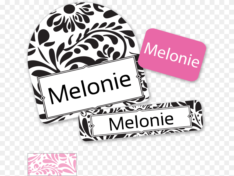 Filigree Labels For Camp Black And Pink, Cap, Clothing, Hat, Sticker Free Png