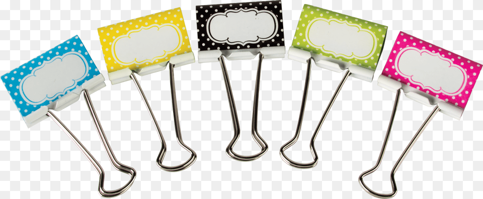Fill In Polka Dots Large Binder Clips Binderclips, Cutlery, Spoon, Crib, Furniture Free Png Download