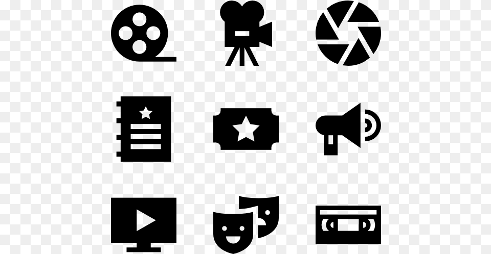 Filled Cinema Theatre Icon Vector, Gray Free Png Download