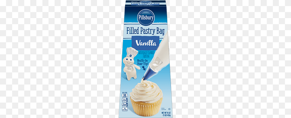 Filled Pastry Bag Vanilla Flavored Frosting Pillsbury Filled Pastry Bag, Cream, Dessert, Food, Icing Png