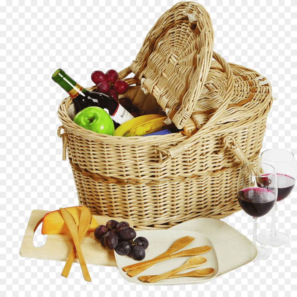 Filled Picnic Basket, Fun, Banana, Food, Fruit Free Png