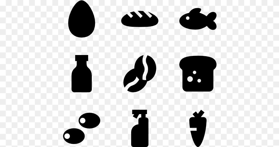 Filled Supermarket Products Icon, Gray Png