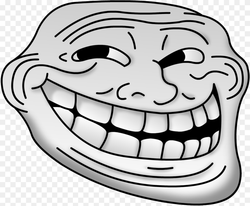 Filled Troll Face Troll Face Without Background, Body Part, Mouth, Person, Stencil Free Transparent Png