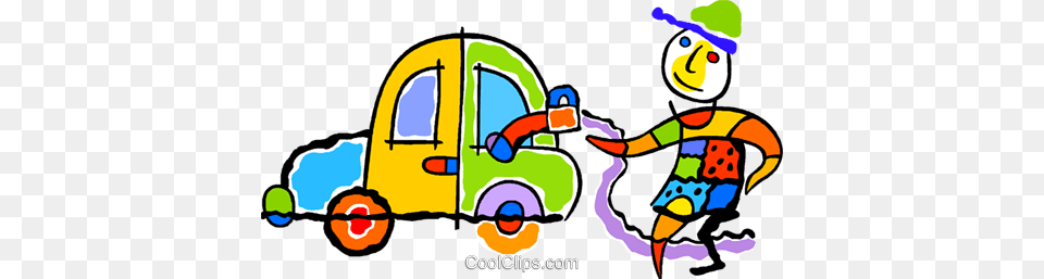 Filling Up The Car With Gas Royalty Vector Clip Art, Baby, Person, Face, Head Free Transparent Png