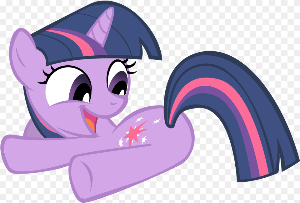 Filly Twilight Looking At Her Cutie Mark Twilight Sparkle Filly, Purple, Device, Grass, Lawn Free Png Download
