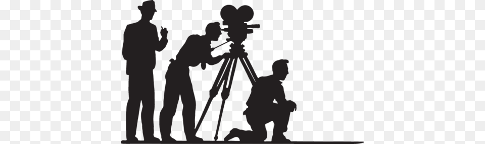 Film Camera Silhouette At Getdrawings Movie Crew Transparent, Tripod, Person, Adult, Male Png