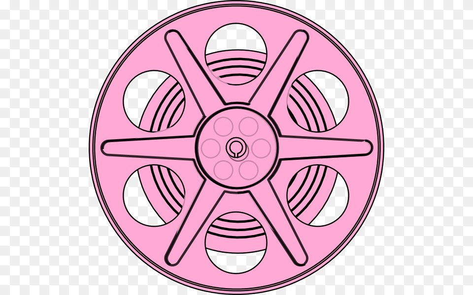 Film Clipart Pink Soccer, Wheel, Machine, Spoke, Vehicle Png