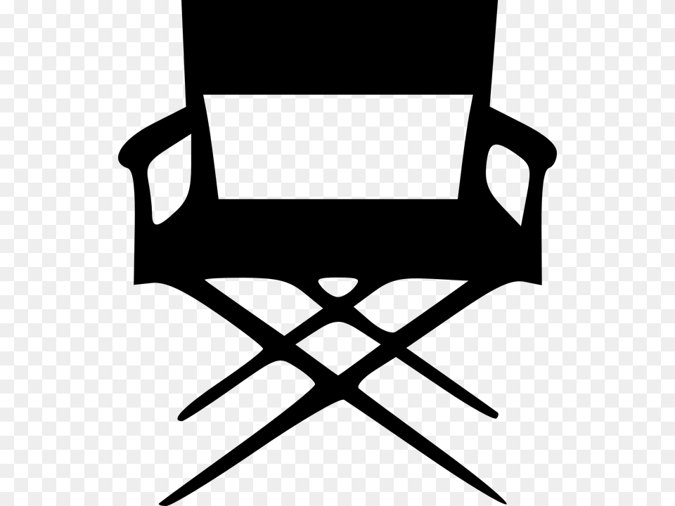 Film Maker Director Executive Producer Chair Movie Clip Art Directors Chair, Gray Free Transparent Png
