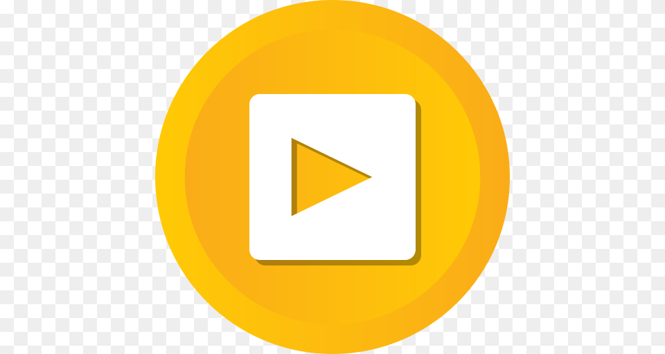 Film Movie Play Player Start Video Arrow Icon Of Ios, Triangle, Disk Free Png Download