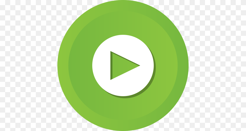Film Movie Play Player Start Video Icon Of Ios Web, Green, Triangle, Disk Png Image